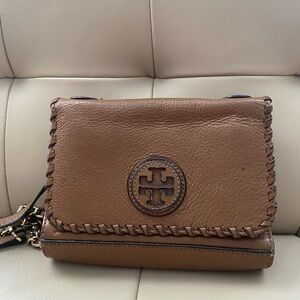 Tory Burch Tan Leather Crossbody Bag